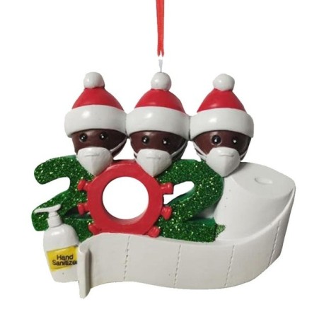 Décoration de père Noël suspendus anti covid 19