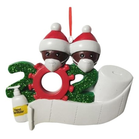 Décoration de père Noël suspendus anti covid 19