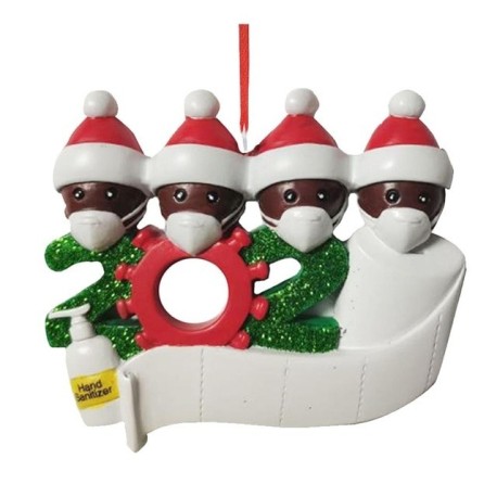 Décoration de père Noël suspendus anti covid 19