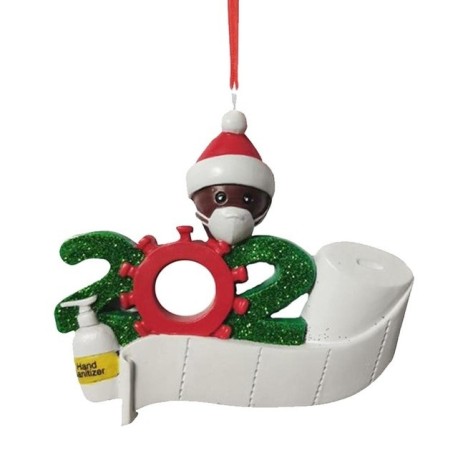 Décoration de père Noël suspendus anti covid 19