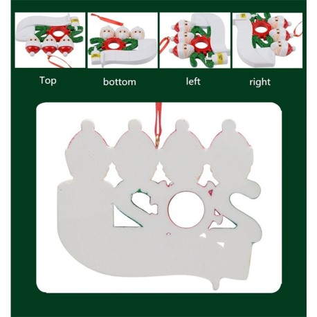 Décoration de père Noël suspendus anti covid 19