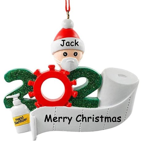 Décoration de père Noël suspendus anti covid 19