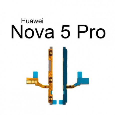 On Off Botón de encendido y volumen Flex Cable para Huawei Nova 5 5i Pro Nova 5Z 5T Potencia Control de Volumen Flex Ribbon Reparación de piezas