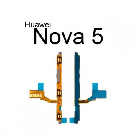 On Off Botón de encendido y volumen Flex Cable para Huawei Nova 5 5i Pro Nova 5Z 5T Potencia Control de Volumen Flex Ribbon Reparación de piezas