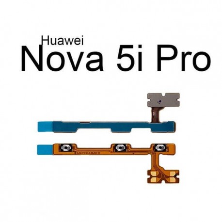 On Off Botón de encendido y volumen Flex Cable para Huawei Nova 5 5i Pro Nova 5Z 5T Potencia Control de Volumen Flex Ribbon Reparación de piezas