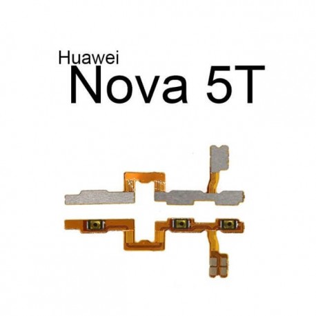 On Off Botón de encendido y volumen Flex Cable para Huawei Nova 5 5i Pro Nova 5Z 5T Potencia Control de Volumen Flex Ribbon Reparación de piezas