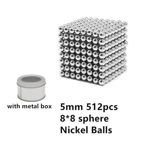 billes aimantees en métal néodyme multicouleurs, jouets de Construction