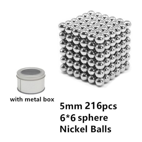 billes aimantees en métal néodyme multicouleurs, jouets de Construction