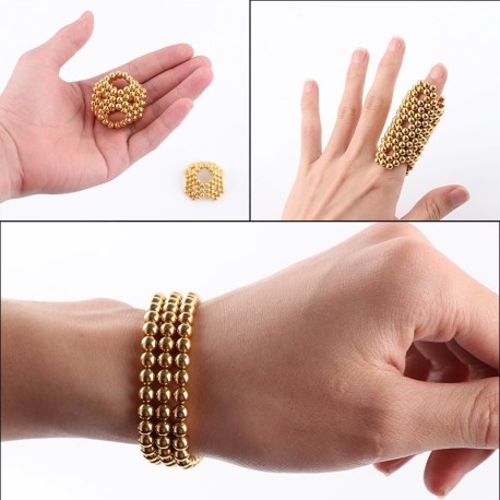 billes aimantees en métal néodyme multicouleurs, jouets de Construction