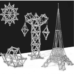 juego de construcción magnético con varillas magnéticas y bolas de metal
