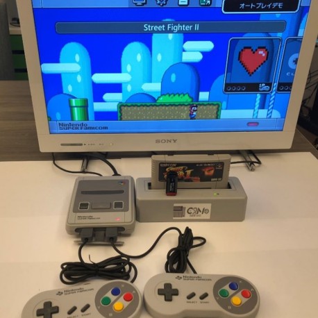 Adaptador multicartridge y ROM original de Super NES con lector de memoria USB para ROM