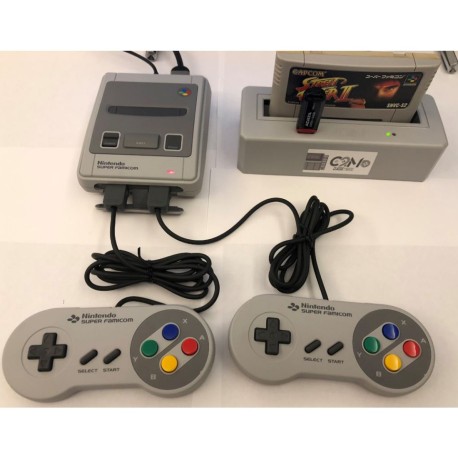 Adaptador multicartridge y ROM original de Super NES con lector de memoria USB para ROM