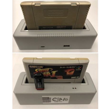 Adaptateur multi cartouche et rom Original Super NES avec lecteur clef usb pour rom