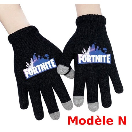 Pair de Gants tactile Fortnite Homme Femme, Gants chauds pour utilisation smartphone