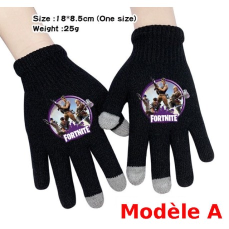 Pair de Gants tactile Fortnite Homme Femme, Gants chauds pour utilisation smartphone