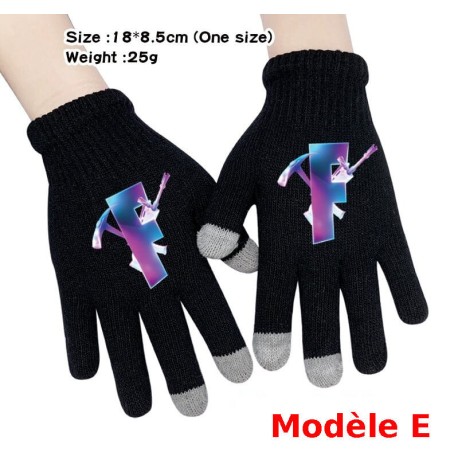 Par de guantes táctiles Fortnite para hombre y mujer, guantes calentitos para usar con el smartphone