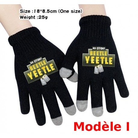 Pair of Fortnite Men's Women's Touch Gloves, Warm gloves for smartphone use