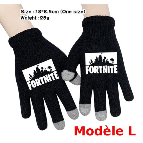 Pair de Gants tactile Fortnite Homme Femme, Gants chauds pour utilisation smartphone