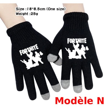 Par de guantes táctiles Fortnite para hombre y mujer, guantes calentitos para usar con el smartphone