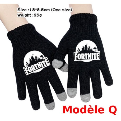 Pair de Gants tactile Fortnite Homme Femme, Gants chauds pour utilisation smartphone