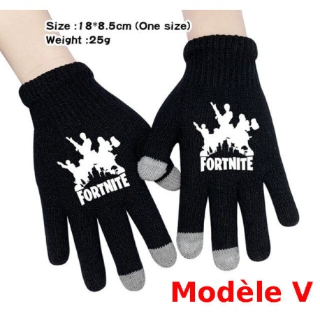 Par de guantes táctiles Fortnite para hombre y mujer, guantes calentitos para usar con el smartphone