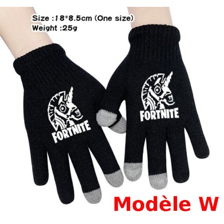Pair de Gants tactile Fortnite Homme Femme, Gants chauds pour utilisation smartphone