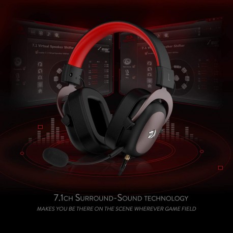 Casque Redragon H510 Zeus casque de jeu avec Microphone amovible 7.1 pour PC/PS5 Xbox X Game