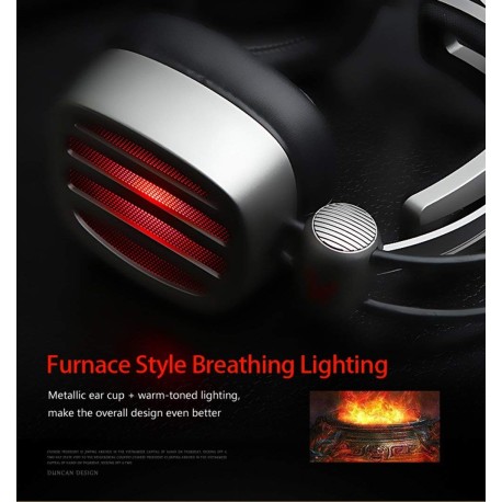 casque XIBERIA S21 casque de jeu avec Microphone 7.1 son Surround stéréo lumière LED