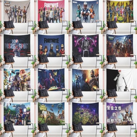 Tapisserie murale Fortnite Royale Battle, Tissu suspendu de décoration pour la maison