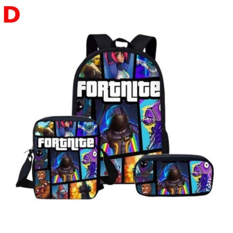 Lot Cartable enfant Fortnite étanche et phosphorescent - Set 3 ou 5 pièces