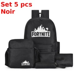 Mochila escolar infantil Fortnite resistente al agua y que brilla en la oscuridad - Juego de 3 o 5 piezas