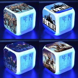 R&eacute;veil Fortnite num&eacute;rique LED lumineuse pour bureau, table de nuit enfant