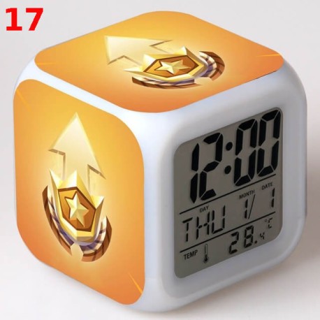 Réveil Fortnite numérique LED lumineuse pour bureau, table de nuit enfant