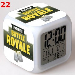 R&eacute;veil Fortnite num&eacute;rique LED lumineuse pour bureau, table de nuit enfant