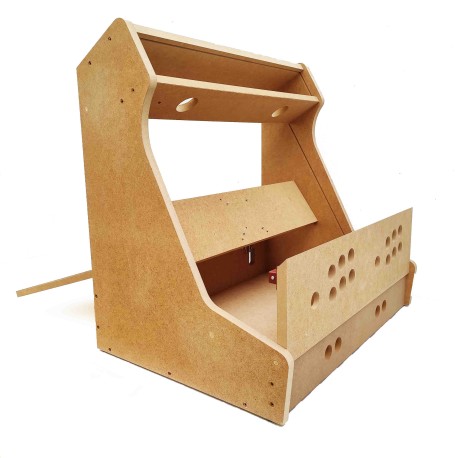 Caja  Kit de mesa de bar tipo arcade de 24" de madera  +  acrílico con acabado de alta calidad