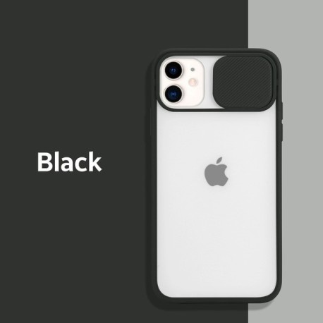 Funda para iPhone con protección deslizante para la lente de la cámara
