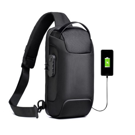 Bolso de bandolera multifuncional antirrobo para hombre, tipo bandolera