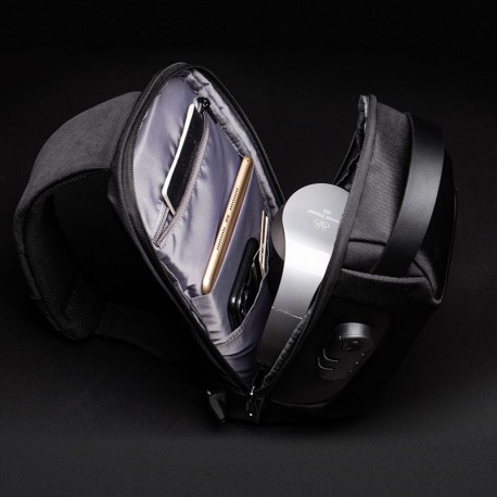 sac à bandoulière multifonction antivole pour hommes type épaule