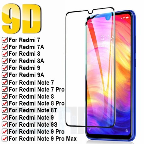 Verre trempé complet Xiaomi  Redmi 7 7A 8 8A 9 9A 9C