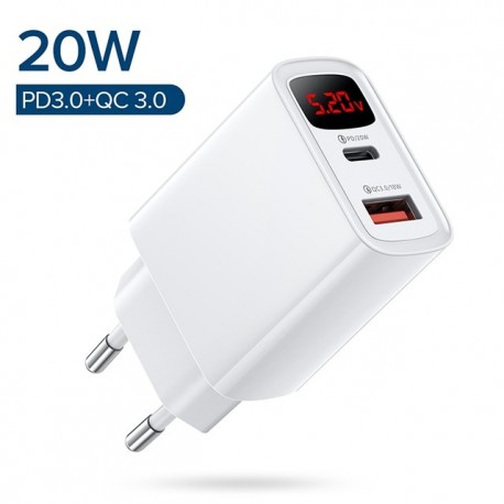chargeur 20W USB et Type C - Charge rapide de téléphone Portable de 5v a 12v