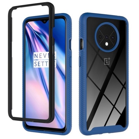 Funda integral para OnePlus 7 Pro, con borde protector en rojo o azul y blanco