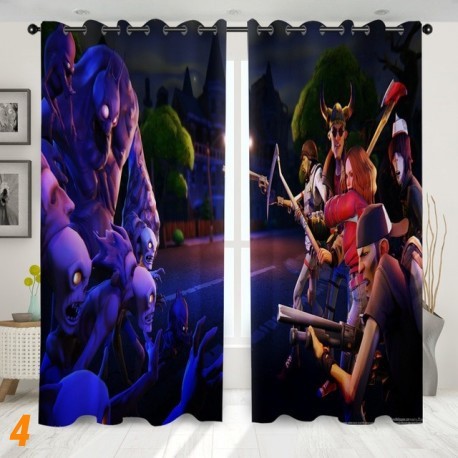 rideau de fenêtre fortnite  occultant à crochet, imprimé 3D