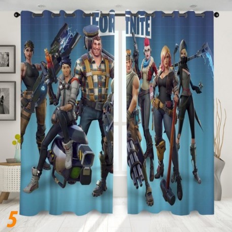 rideau de fenêtre fortnite  occultant à crochet, imprimé 3D
