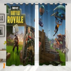 rideau de fenêtre fortnite  occultant à crochet, imprimé 3D