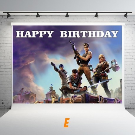 Anniversaire Fortnite decoration  mural