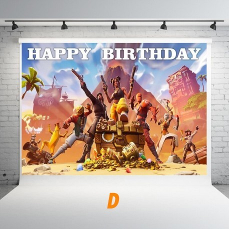 Anniversaire Fortnite decoration  mural