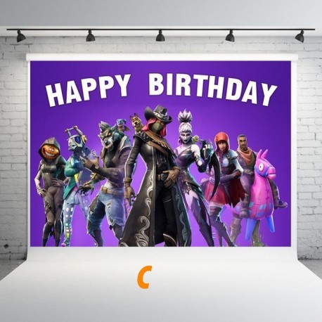 Anniversaire Fortnite decoration  mural