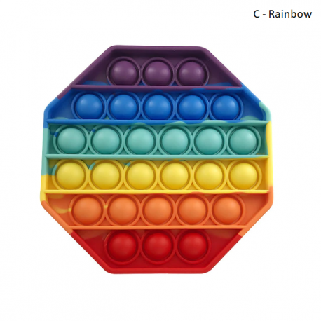 Pop Fidget – jouet anti-Stress pour adultes et enfants, anti-Stress, arc-en-ciel, livraison gratuiteBR07273