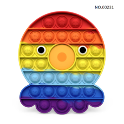 Pop Fidget – jouet anti-Stress pour adultes et enfants, anti-Stress, arc-en-ciel, livraison gratuiteBR07273