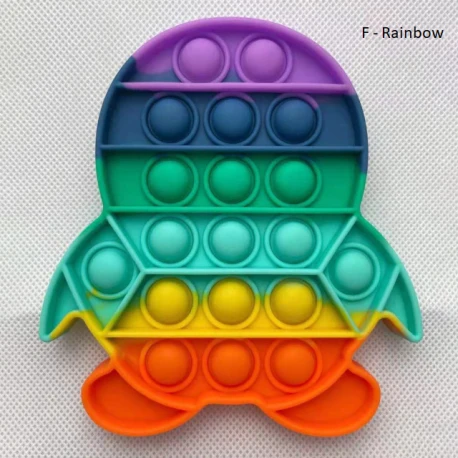 pop it fidget toy  adultes et enfants, anti-Stress, arc-en-ciel,
